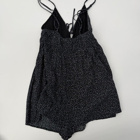 Y2K Floral Romper Black Micro Floral Grunge Slip Romper Cinched Bust Tie
Medium - Picture 5 of 9